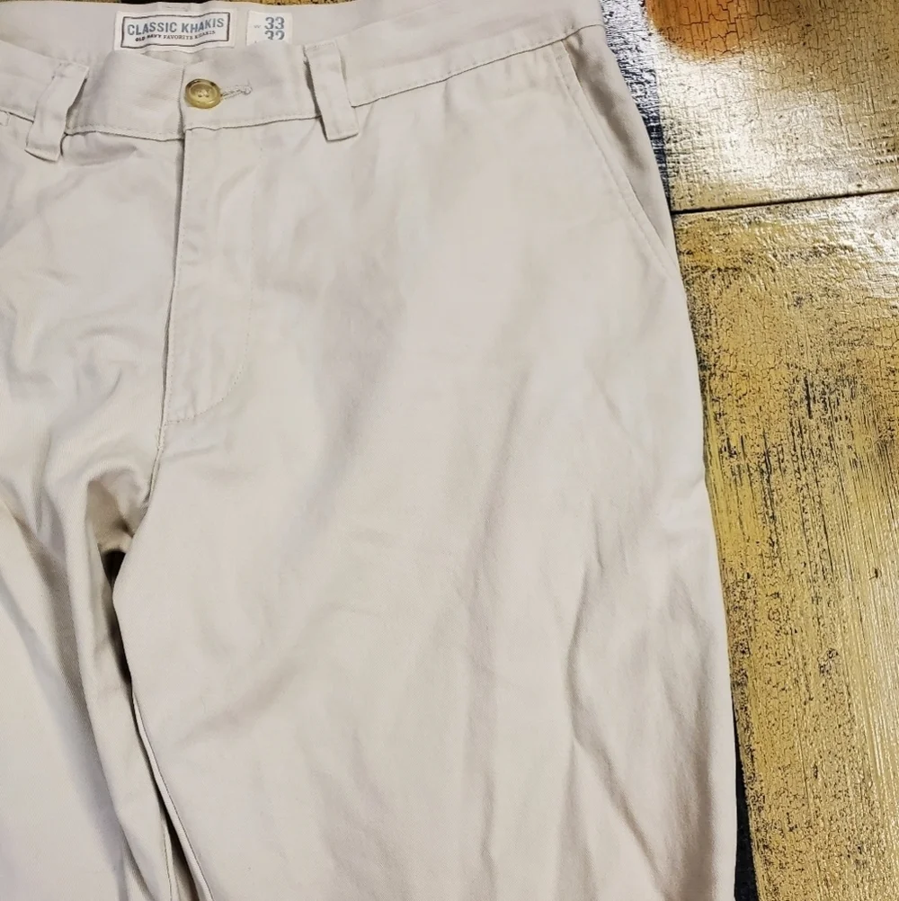 🤴👖 Old Navy Classic Khaki Dress pants 33 x 32